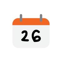 vector kalender dag 26 voor website, cv, presentatie