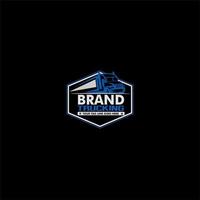 bedrijfslogo voor vrachtwagens. vet badge embleem logo concept. kant en klare logo sjabloon set vector geïsoleerd