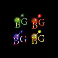 creatief bg meerkleurig logo, bg logo monogram voor bedrijf. vector