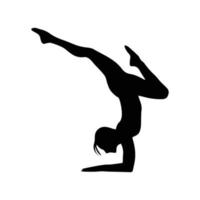 vrouwelijke gymnastiek silhouet vector