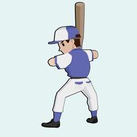 vector en illustratie van sport icoon op geïsoleerde lichtblauwe achtergrond. sportevenement van honkbal.