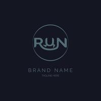 run letter logo-ontwerpsjabloon voor merk of bedrijf en andere vector