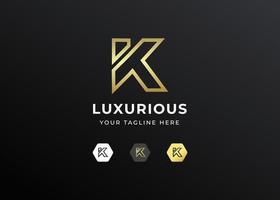 eerste letter u-logo-ontwerp met gouden gradiëntconcept luxe vector