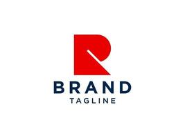 abstracte eerste letter r-logo. rode vorm stijl geïsoleerd op een witte achtergrond. bruikbaar voor bedrijfs- en merklogo's. platte vector logo-ontwerpsjabloon sjabloon.