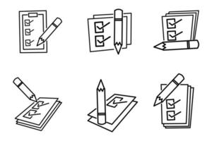 vector illustratie pictogram symbool van het concept van pen en papier