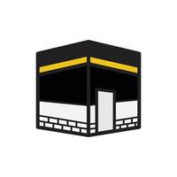 mekka kaaba pictogram vector logo ontwerpsjabloon