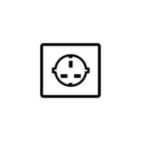 plug en socket pictogram vector logo ontwerpsjabloon