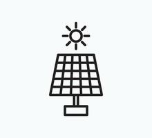 zonnecel pictogram vector logo ontwerpsjabloon