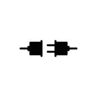 plug en socket pictogram vector logo ontwerpsjabloon