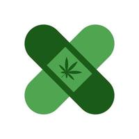 cannabis gips vector pictogram op witte achtergrond