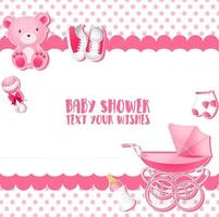 baby shower uitnodigingskaartsjabloon. plaats voor tekst vector