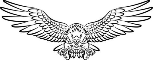 tribale adelaar tatoeage geïsoleerd op witte achtergrond vector