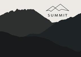 vectorillustratie van berg, natuur concept logo, top, piek - vector