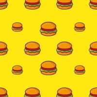 leuke grappige cartoon karakter hamburger op background.vector cartoon kawaii karakter illustratie ontwerp op wallpaper vector