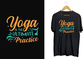 yoga typografie t-shirt ontwerp, yoga dag shirt vector, professioneel yoga t-shirt met yoga pose vector