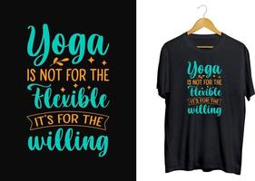 creatief yoga typografie t-shirt design, kleurrijke yoga dag shirt vector, bewerkbare quotes tee design vector