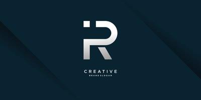 letterlogo met initiaal r, met modern vetgedrukt concept premium vectordeel 7 vector