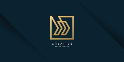 gouden creatief logo met initiaal b, uniek, letter b, premium vectordeel 10 vector