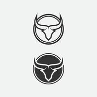 stier en buffelkop koe dier mascotte logo ontwerp vector voor sport hoorn buffel dier zoogdieren hoofd logo wild matador