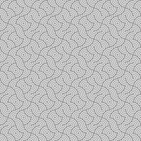 abstracte krullen golvende lijnen vorm overlappende cirkels geometrische naadloze patroon, gebruik voor sjabloon, materiaal, element, ornament achtergrond. vector