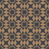 geometrische stervorm vintage gouden naadloze kleurenpatroon op zwarte achtergrond. gebruik voor stof, textiel, interieurdecoratie-elementen, stoffering, verpakking. vector