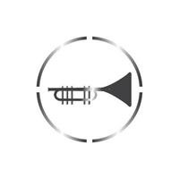 trompet muziekinstrument vector icon