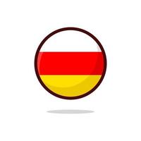 Zuid-Ossetië vlag icoon vector