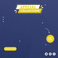 speciale collectie verkoop social media postsjabloon vector