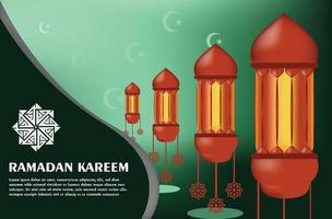 ramadan kareem banner achtergrond ontwerp vector. spandoek, poster, flyerontwerp voor ramadan-groeten. ramadan groet banner. vector