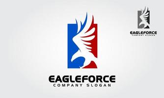 adelaar kracht vector logo vectorillustratie. American Eagle Force-logo-sjablonen, een uitstekende logo-sjabloon.