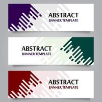 set van horizontale abstracte sjabloon voor spandoek. moderne horizontale banner. kopsjabloon vector