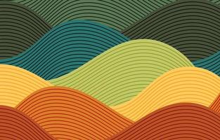 abstracte kleurrijke vloeiende golfachtergrond met streeplijnen vector
