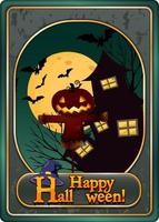 happy halloween-spelkaartsjabloon vector