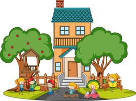 doodle huis cartoon ontwerp vector