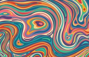 abstracte psychedelische retro golfachtergrond vector