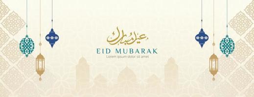 eid mubarak banner ontwerpsjabloon vector