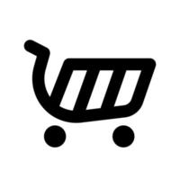 winkelmandje, pictogram, teken, symbool. vector