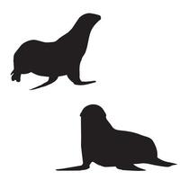 zeehond silhouet kunst vector