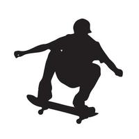 skateboarden silhouet kunst vector