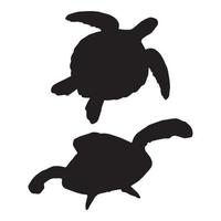 zeeschildpad silhouet kunst vector