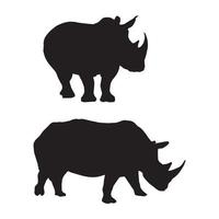 neushoorn silhouet kunst vector