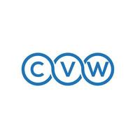 cvw brief logo ontwerp op zwarte background.cvw creatieve initialen brief logo concept.cvw vector brief ontwerp.