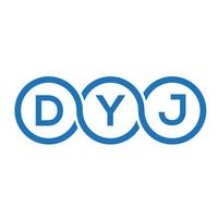 dyj brief logo ontwerp op zwarte background.dyj creatieve initialen brief logo concept.dyj vector brief ontwerp.