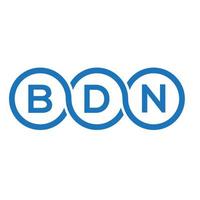 bdn brief logo ontwerp op witte achtergrond. bdn creatieve initialen brief logo concept. bdn-briefontwerp. vector