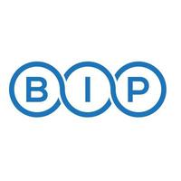 bip brief logo ontwerp op witte achtergrond. bip creatieve initialen brief logo concept. bip brief ontwerp. vector