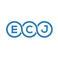 ecj brief logo ontwerp op zwarte background.ecj creatieve initialen brief logo concept.ecj vector brief ontwerp.