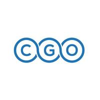 CGO brief logo ontwerp op witte achtergrond. cgo creatieve initialen brief logo concept. cgo brief ontwerp. vector