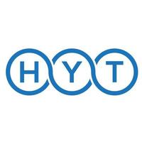 hyt brief logo ontwerp op witte achtergrond. hyt creatieve initialen brief logo concept. hyt brief ontwerp. vector