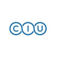 ciu brief logo ontwerp op witte achtergrond. ciu creatieve initialen brief logo concept. ciu brief ontwerp. vector