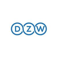 dzw brief logo ontwerp op zwarte background.dzw creatieve initialen brief logo concept.dzw vector brief ontwerp.